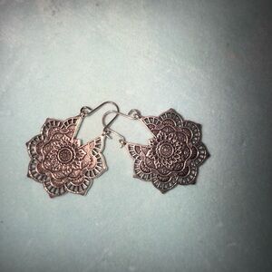 Elegant Silver Mandala Earrings